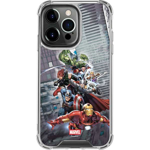 Marvel Avengers Attack iPhone 15 Pro Max Clear Case